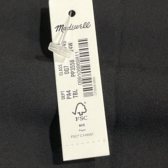 Madewell Plus 24W Amalia Tiered‎ Pampas Blooms Dress Metallic Black Floral NWT - Picture 9 of 10